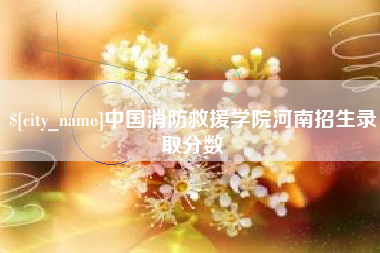 鹰潭中国消防救援学院河南招生录取分数
