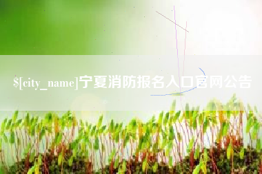 鹰潭宁夏消防报名入口官网公告