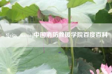 鹰潭中国消防救援学院百度百科