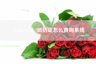鹰潭消防证怎么查询系统