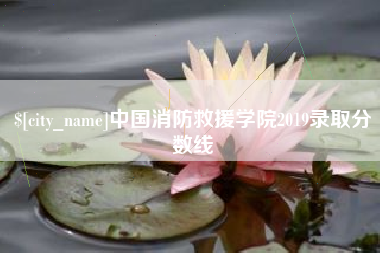 鹰潭中国消防救援学院2019录取分数线