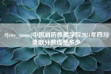 鹰潭中国消防救援学院2021年四川录取分数线是多少
