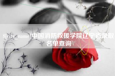 鹰潭中国消防救援学院辽宁省录取名单查询