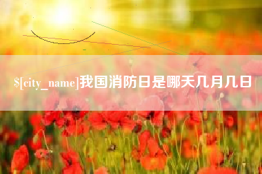 鹰潭我国消防日是哪天几月几日