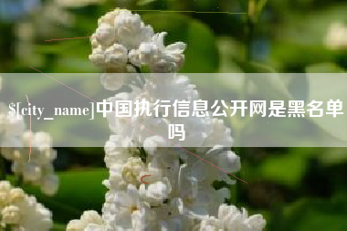 鹰潭中国执行信息公开网是黑名单吗