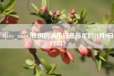 鹰潭我国的消防日是每年的11月9日对吗？
