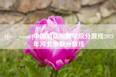 鹰潭中国消防救援学院分数线2023年河北录取分数线