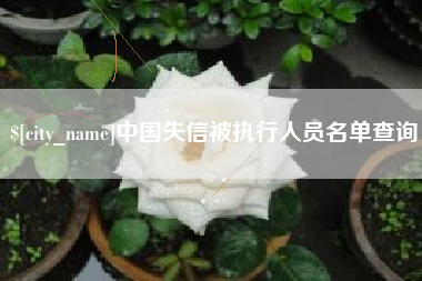 鹰潭中国失信被执行人员名单查询