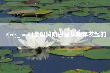 鹰潭全国消防日是从哪年发起的