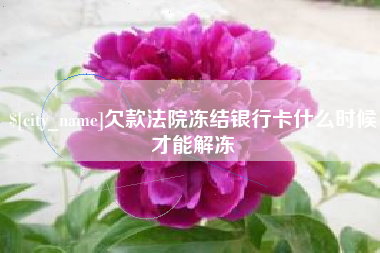 鹰潭欠款法院冻结银行卡什么时候才能解冻