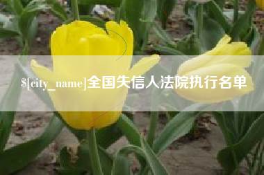 鹰潭全国失信人法院执行名单