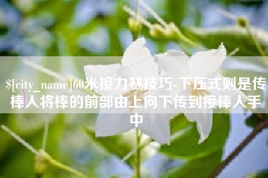 鹰潭60米接力赛技巧-下压式则是传棒人将棒的前部由上向下传到接棒人手中
