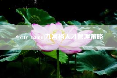 鹰潭九宫格人才管理策略