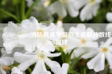 鹰潭消防救援学院招生录取分数线2020福建