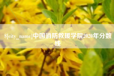鹰潭中国消防救援学院2020年分数线